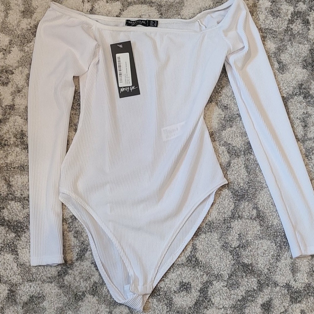 White off the shoulder bodysuit